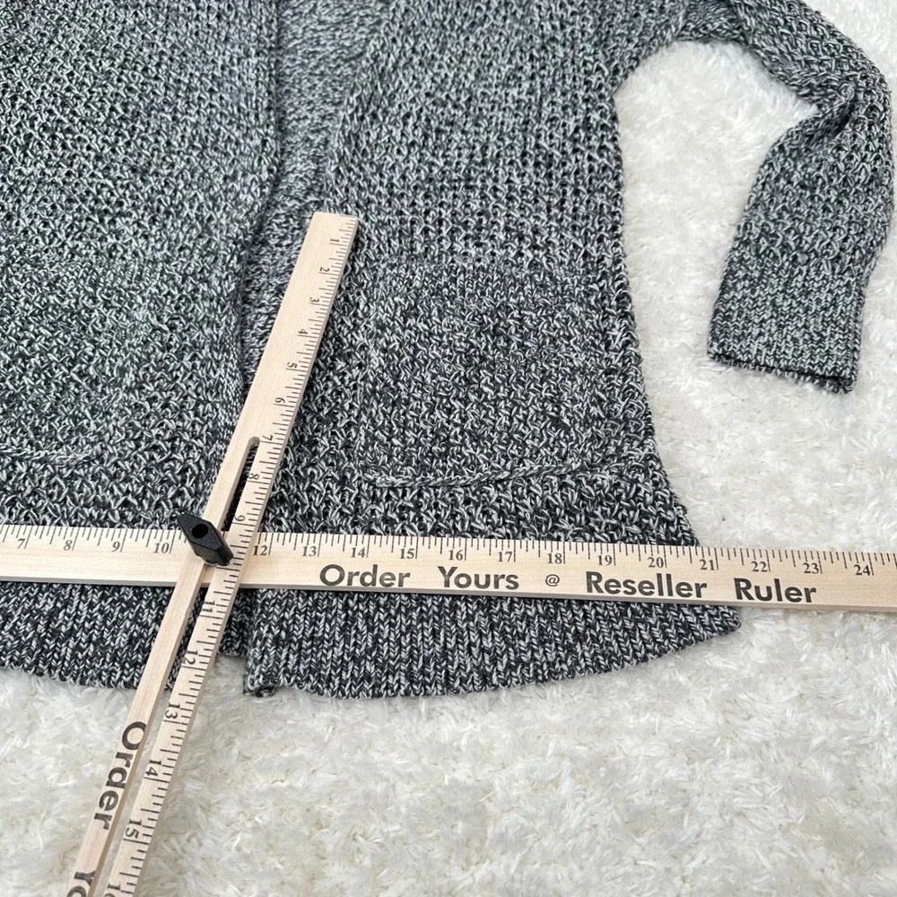 Abercrombie & Fitch Women's S Small Gray Knit Long Open Cardigan Sweater Pocket - Picture 11 of 11